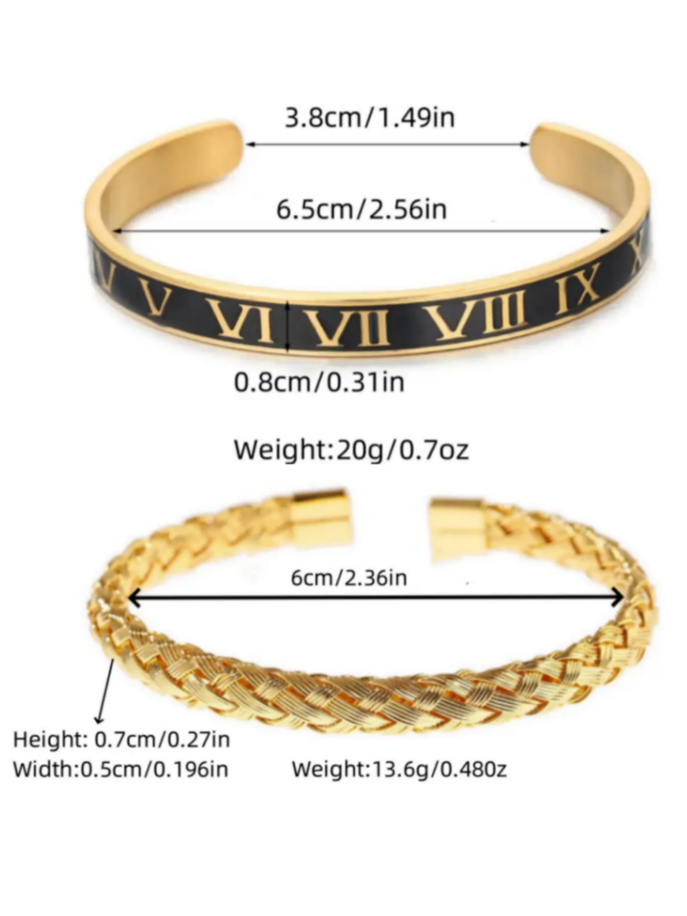 Men's Black Onyx Bracelet Set, Rhinestone Crown Decor Beaded Bracelet, Braided Bracelet, Rhinestone Decorated Bracelet, Bracelet for Men, Jewellery Accessories for Gift, Accessories, Bracelets