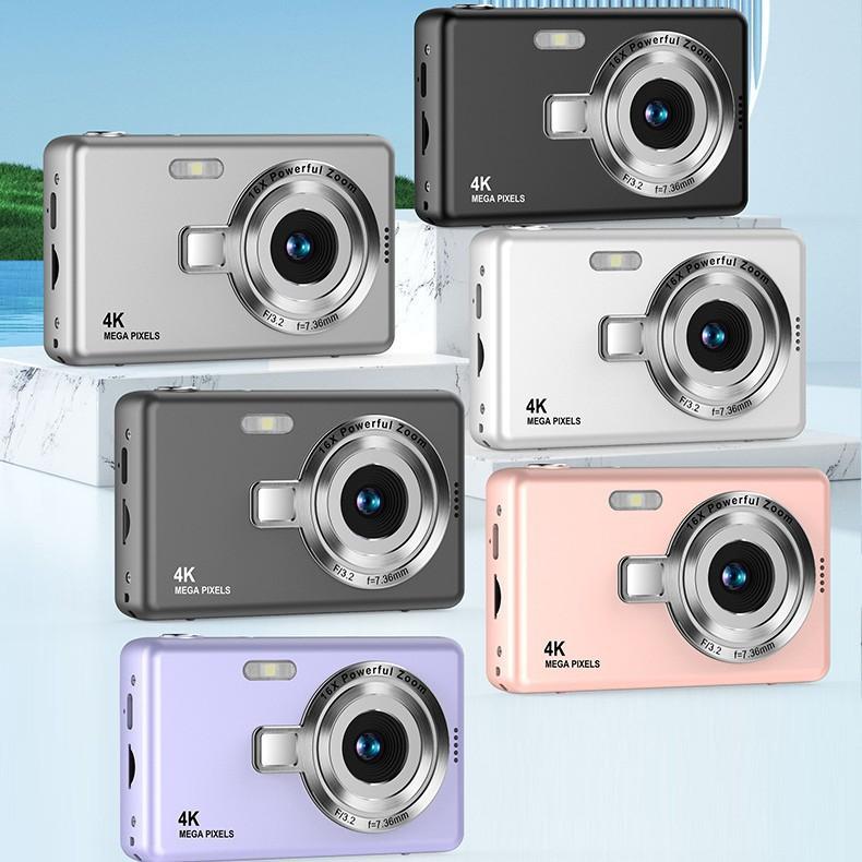 4K Ultra HD CCD Digital Camera Student Beginner Mini Compact Camera Video Recording Camera, Card, High-Res Video 4K Ultra HD CCD Digital Camera Student Beginner Mini Compact Camera Video Recording Camera, Card, High-Res Video