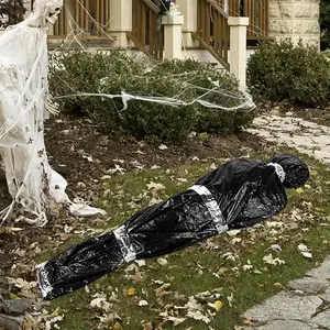 Halloween Hanging Corpse Props, 59 Inch Creepy Death Victim Decoration, Ghoulish Indoor Outdoor Scary Decorations, Packed in Bags
