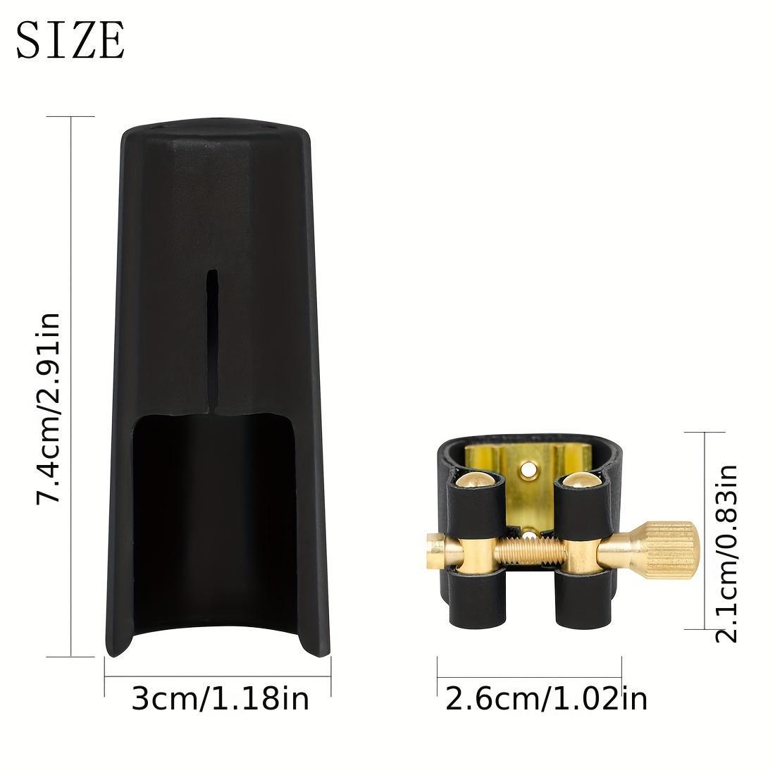 SLADE Saxophone Mouthpiece Ligature and Cap Woodwind Instrument Parts for Alto Soprano Tenor Sax Clarinet Leather Clip Fastener