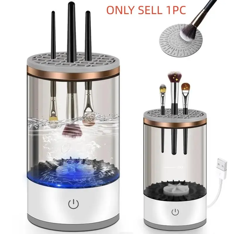 Electric USB Cosmetic Makeup Brush Cleaner Machine, Makeup Brush Washer, automatic brush washer, Includes Cleaning Pad, Desktop Storage Box, All Makeup Brushes Cleaning Tools, Christmas Gift, home beauty tool