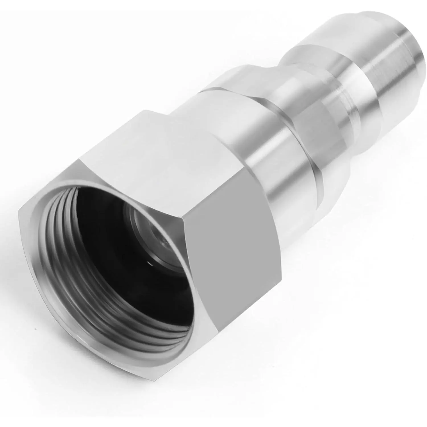 Washer Quick Connect Swivel Fitting, M22 to 3/8" Quick Connect | 5000 PSI, Stainless Steel