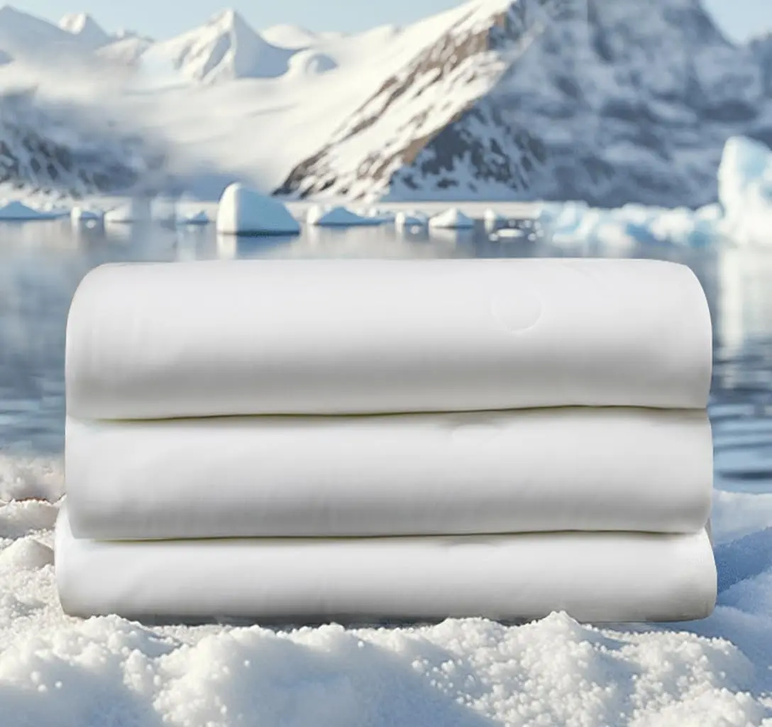 Cooling Comforter Full/Queen Size with Tencel™ Fill, Cooling for Hot Sleepers & Night Sweats,-Sided Cold Blanket All Season Breathable Lightweight Duvet, 90x90 Inches, White