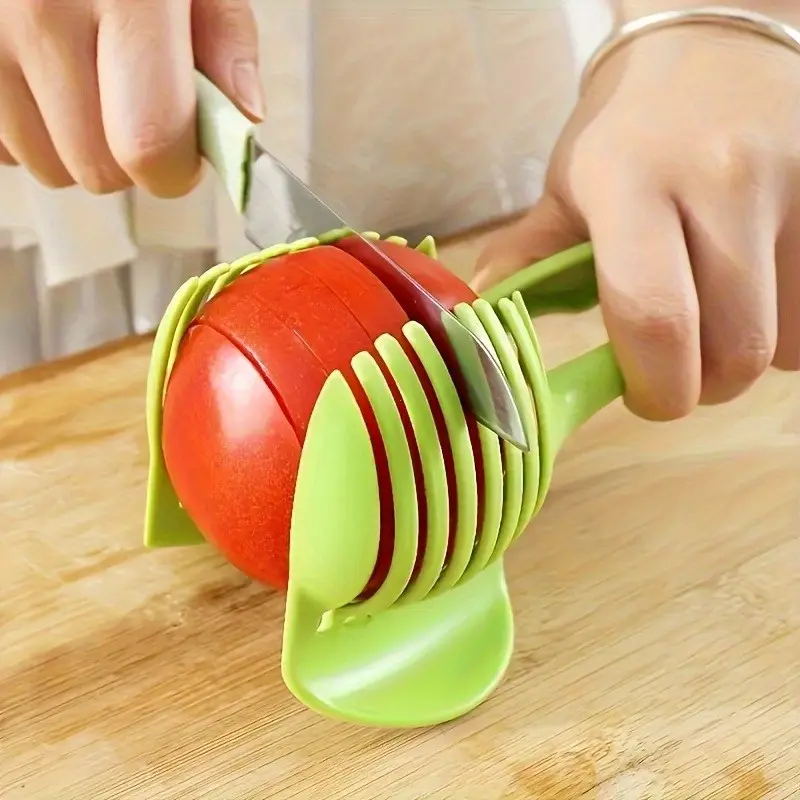 1pc Multi-Functional Vegetable and Egg Slicer, Portable Outdoor Kitchen Tool, Easy-To-Use Fruit Slicer, Tomato Slicer, Lemon Cutter