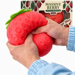 Jumbo Scented Strawberry Splat Ball | Weighted Stress Toy for Deep Relaxation & ADHD Fidget