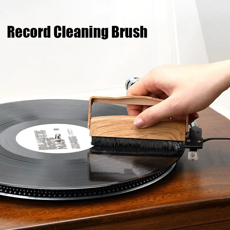 Vinyl Record Brush, Vinyl Cleaning Brush, Vintage Lp Anti-Static Cleaner, Essential Tool for Turntable Maintenance, High-Quality Design, Durable