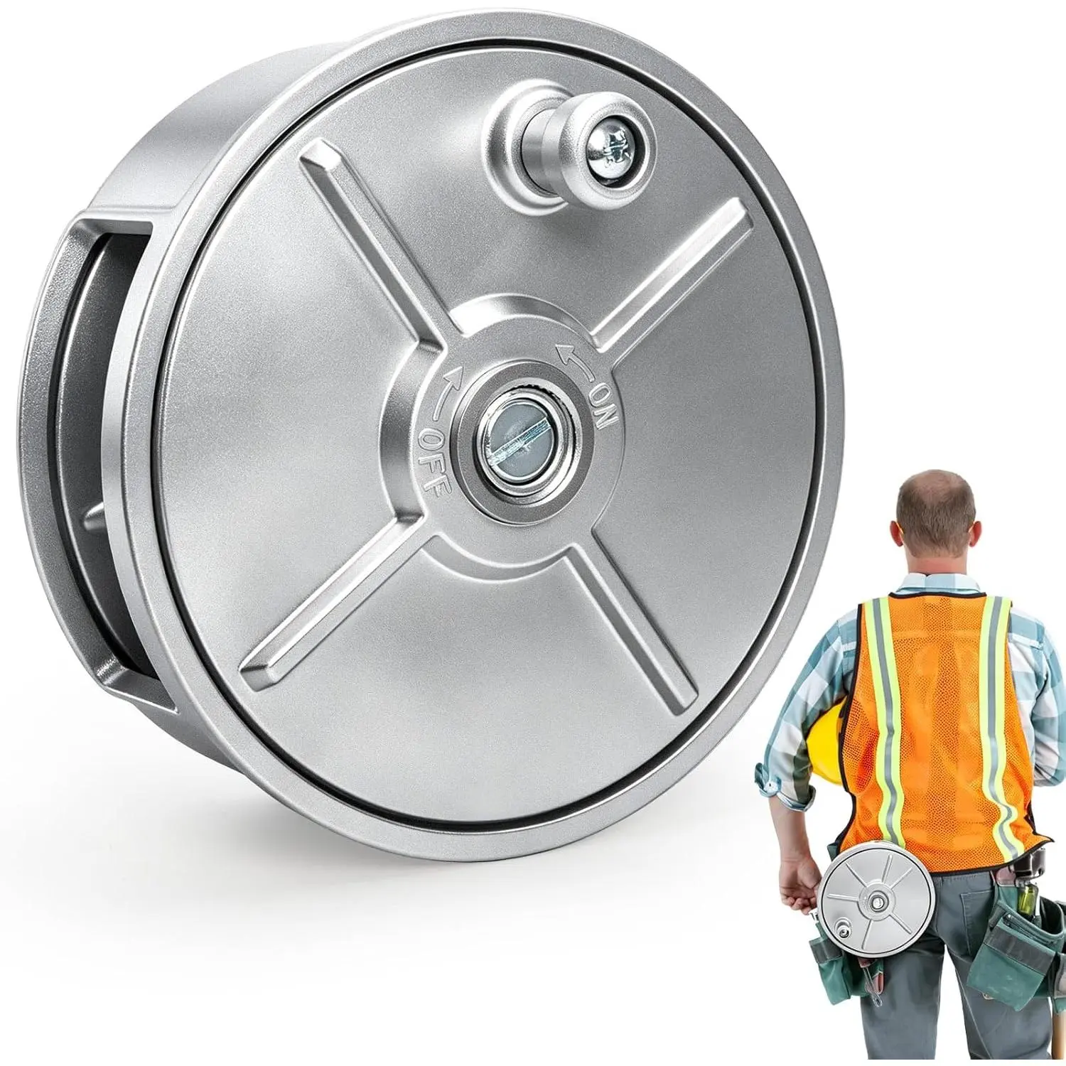 Tie Wire Reel, 6.25" Light Weight  Coil Holder Wheel, Rope Reel with -in Rewind Knob & Belt Loops, Tie Wire Dispenser for Iron Rebar Worker, Compatible with 12-18 Gauge Wires