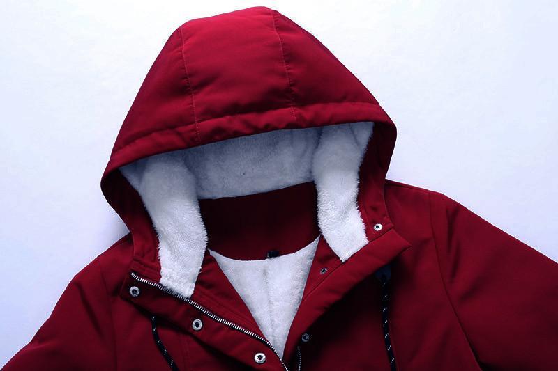 BIGWIG women's winter warm coat, thick waterproof sheepskin lined parka, oversized military windbreaker, hooded cotton coat, double-layer cotton coat, polar long style, hooded coat, parka, down jacket