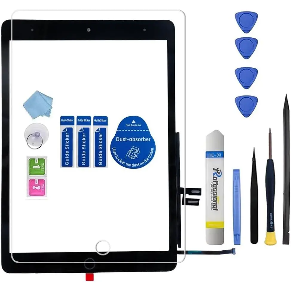 for iPad 9th Gen (2021) 10.2" Touch Screen Digitizer Assembly Replacement ，for A2602 A2603 A2604 A2605，with Home Button,Pre-Installed Adhesive,Repair Kit