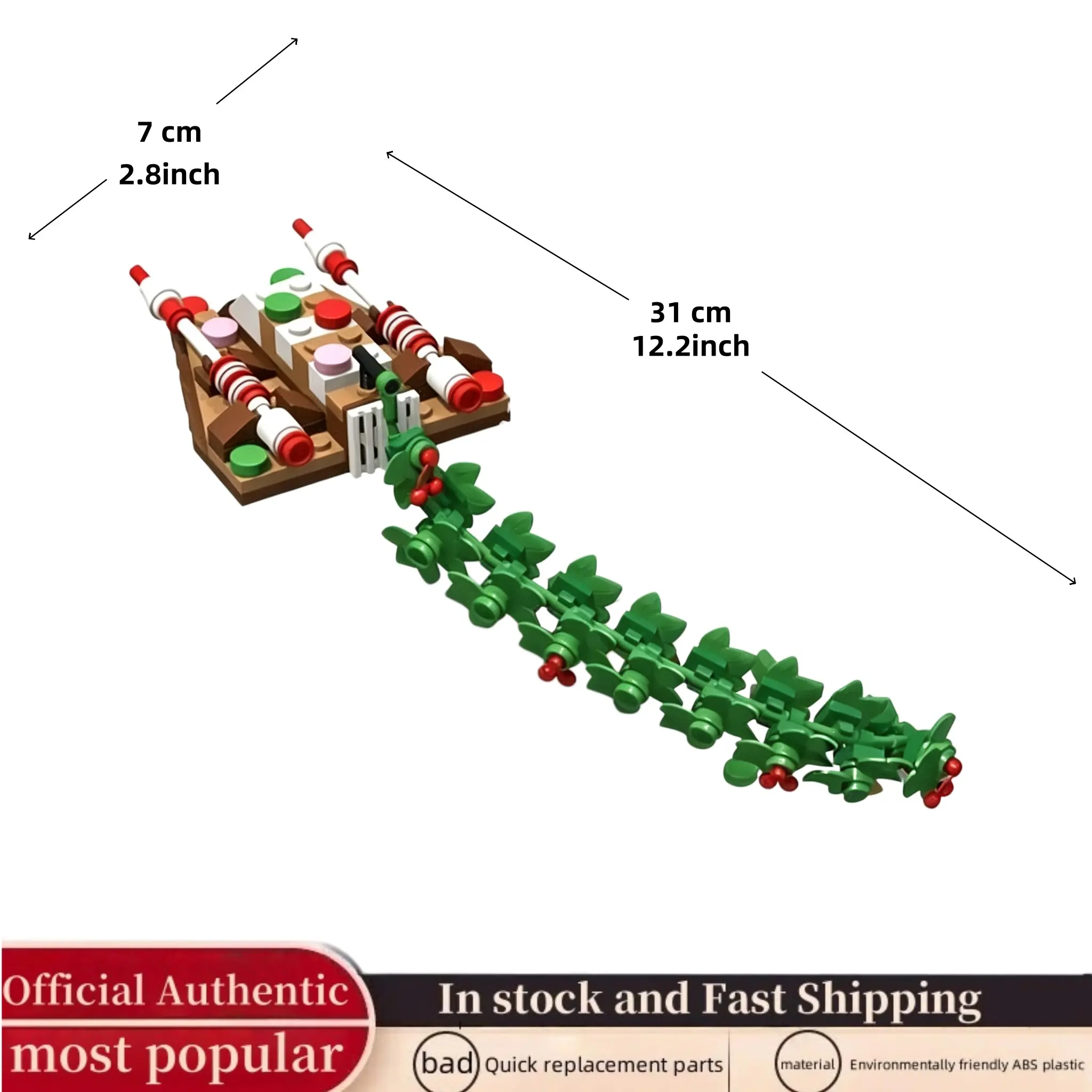 130pcs gingerbread AT-AT snowmobile plugin model, space war building blocks, model building kits, DIY educational assembly toys, children's Christmas gifts