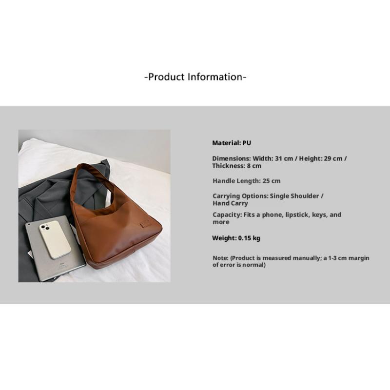 Large Capacity Retro Bag Women's Simple Tote College Student Class Shoulder Casual