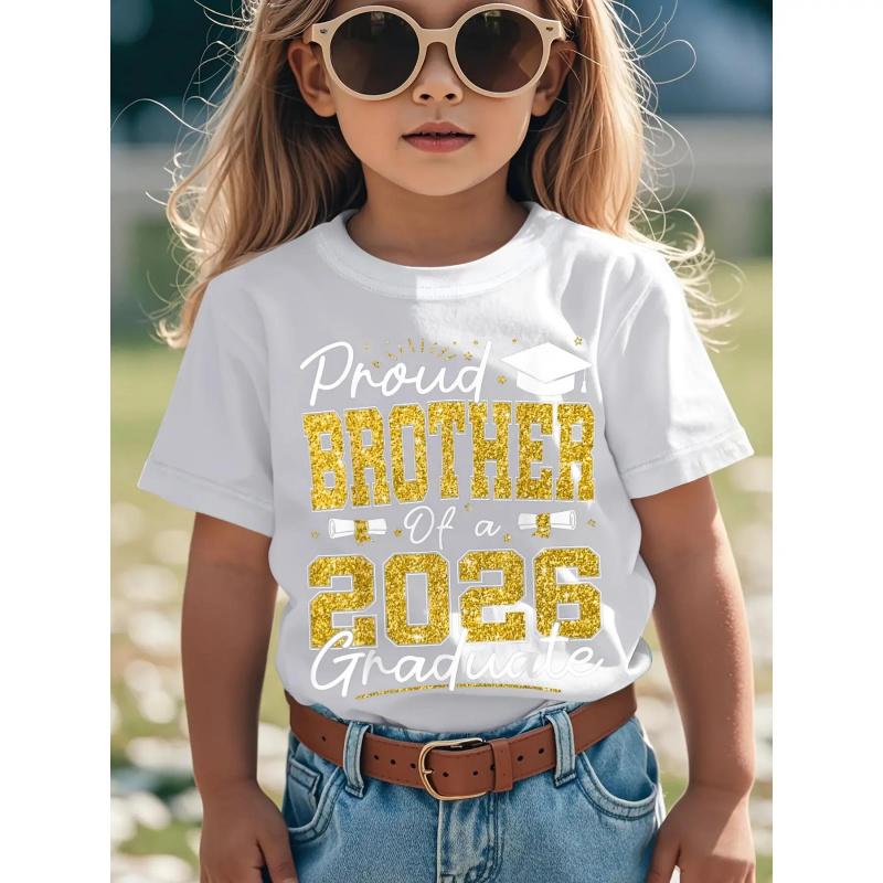 Humorous And Stylish T-Shirt for Kids Celebrating a Proud Sibling of a 2026 Graduate