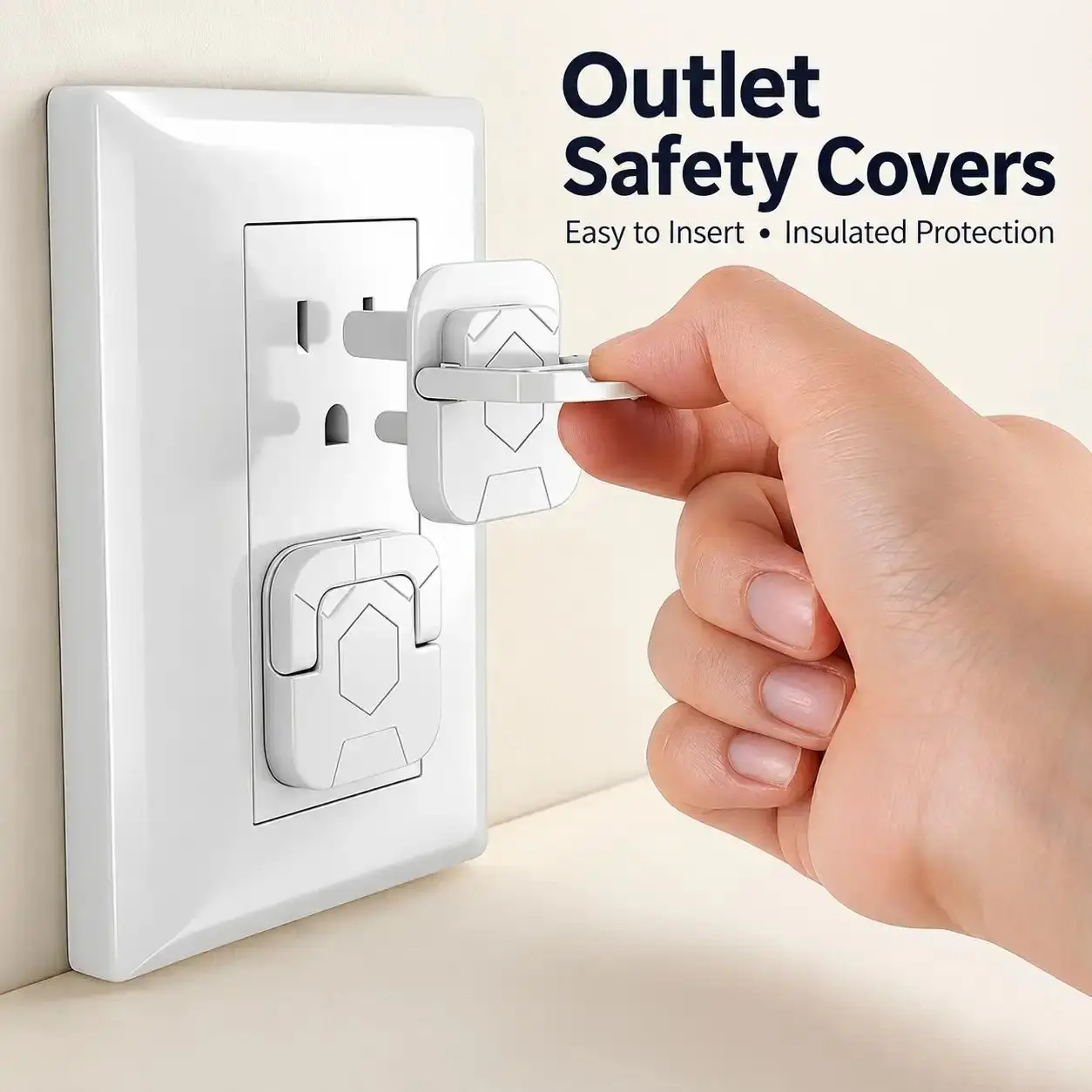 20PCS Outlet Safety Covers, Electrical Socket Plug Protectors for Unused Outlets, Easy-Insert Insulated Outlet Covers for Home, Bedroom, Living Room & Office