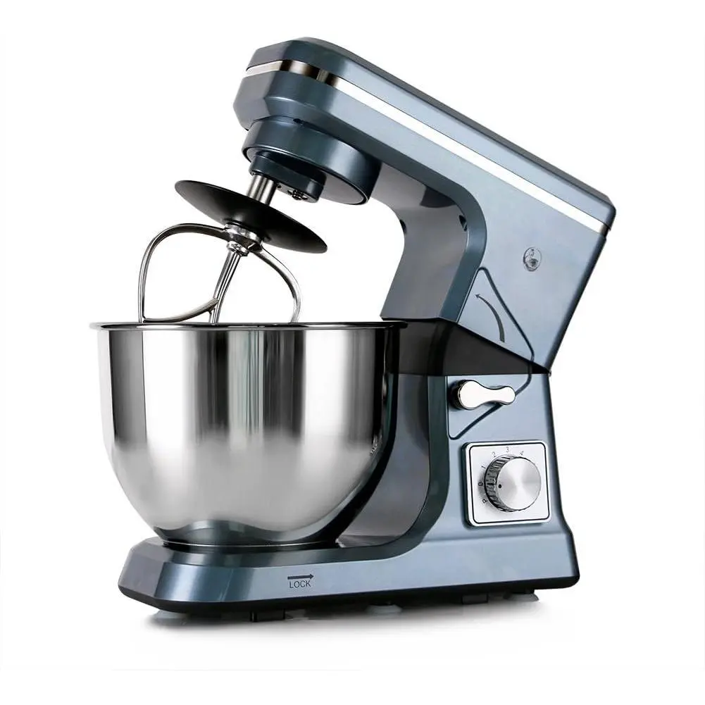 5.3-Qt 500W Stainless Steel Planetary Stand Mixer MK36 - 6+P Speed Tilt-Head Kitchen Electric Mixer for Kneading Dough with Accessories (Gray Blue), Kneads Dough, Planetary Mixer