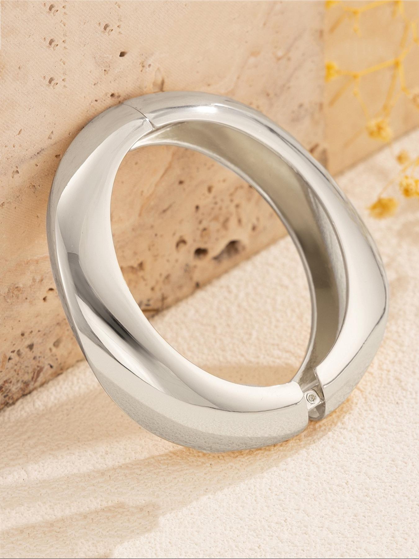 Women's Elegant Geometric Design Bangle Bracelet, Fashionable Bracelet, Fashion Jewelry for Party, Daily Clothing Decor, Trendy Bangles, All-match & Exquisite Jewelry for Birthday Gift