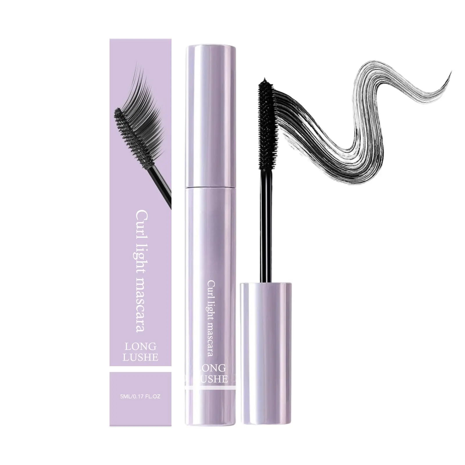 Mascara for Women, Growth Serum Mascara, Long Lasting Mascara Easy Wash, Lengthening and Volumizing Mascara, Waterproof Fiber Volume & Length Without Clumping for Daily Use (Black)