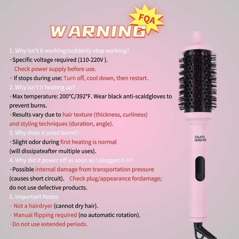 Aurawand Infrared Negative Ion Thermal Comb, 1/2 Inch Width, LED Display Screen, Temperature Range 300°f - 420°f, New Condition