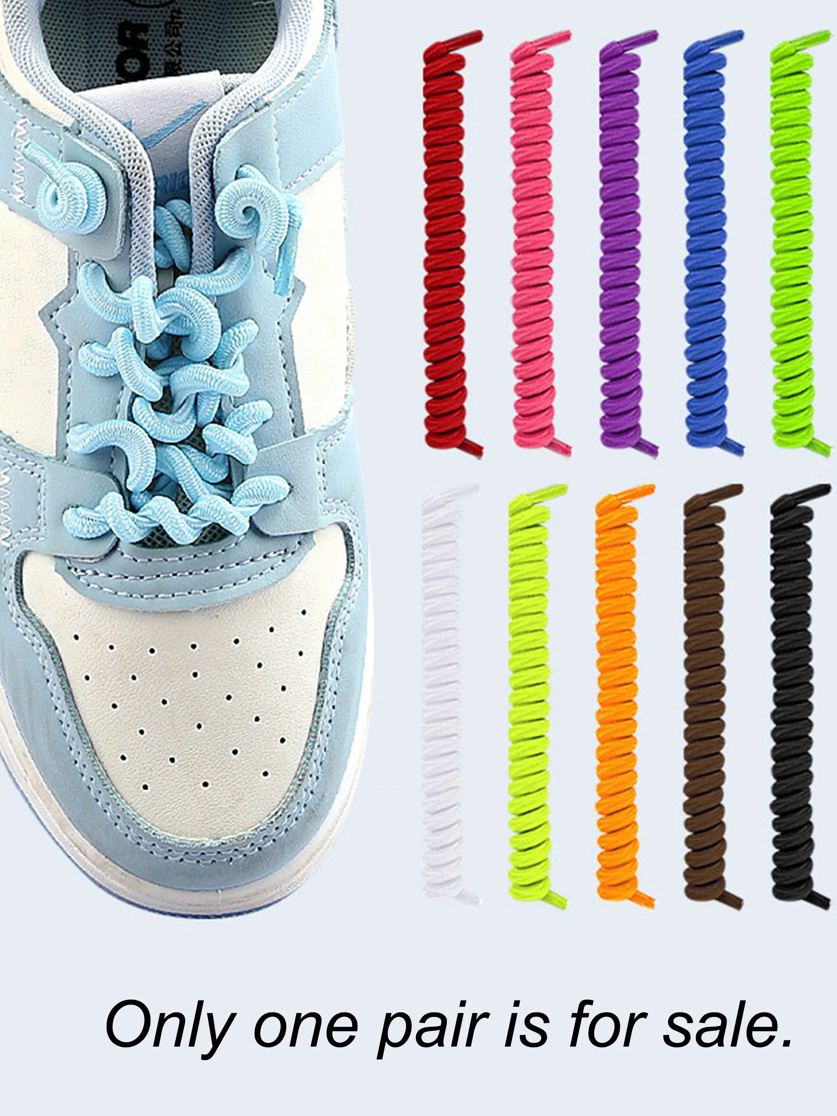 4mm Wide Round Colorful No-Tie Shoelaces, Spring Coil Design, Ideal for Home and Casual Wear, All-Season Comfortable Footwear Accessories