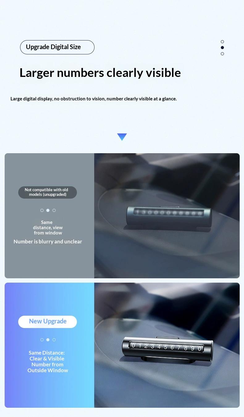 Creative car accessories temporary parking sign, car number plate, hidden parking license plate