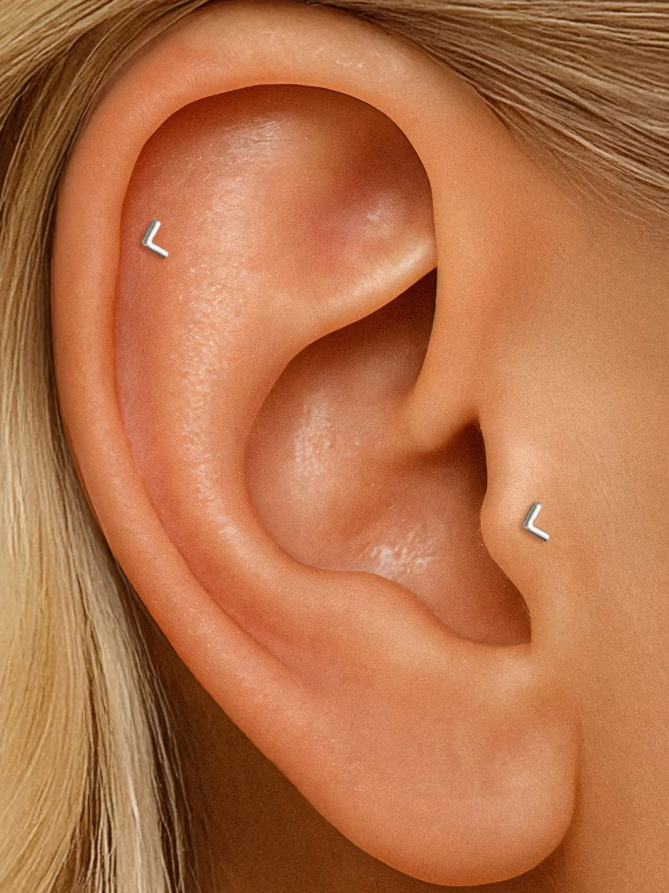 1pc 925 Sterling Silver  Tiny Heart Labret Stud Earring • Flat Back Earring • Helix Earring • Tragu • Cartilage Earring • Nose Ring • Gift for Her