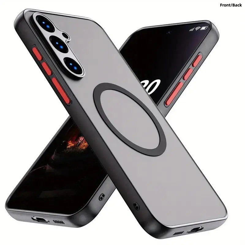Shockproof Phone Case, Magnetic Stylish Matte Finish Phone Protective Cover, Phone Accessories Compatible with Samsung Galaxy A16 A15 A14 A13 A12 A33 A34 A35 A55 A54 A53 4G/5G, Casing Protector, Protection