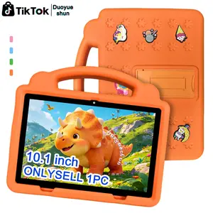 New 10.1 Inch Android Kids Tablet, Shockproof Body, Educational & Entertainment, Great Gift for Birthday Christmas, Blue & Pink Available, USB Cable Included, No Power Adapter