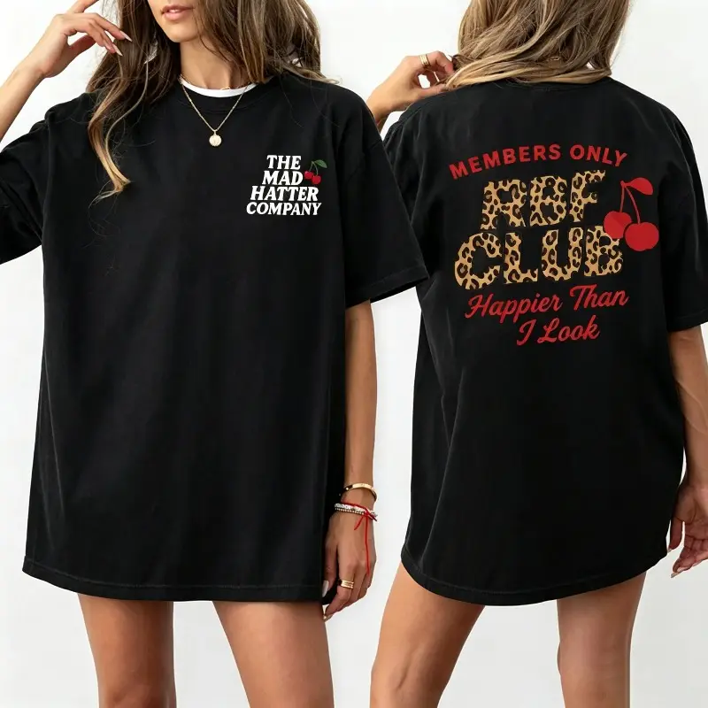 Leopard Cherry T-Shirt – Retro Coquette Aesthetic Tee, Sarcastic Resting Bitch Face Shirt, Trendy Leopard Print Bow Graphic Top