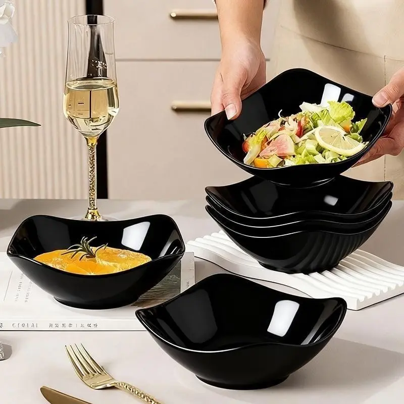 6-Piece Durable Bowls Set, Reusable for Home Camping Picnic, Lightweight Unbreakable Outdoor Dining Essentials, Perfect for All Seasons