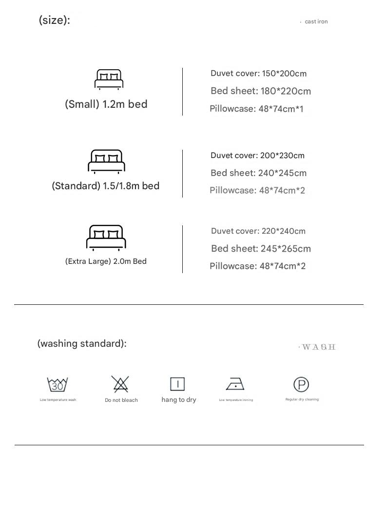 New washed ice silk four-piece set, light luxury and high-end feel, embroidered bed sheet and duvet cover set for summer