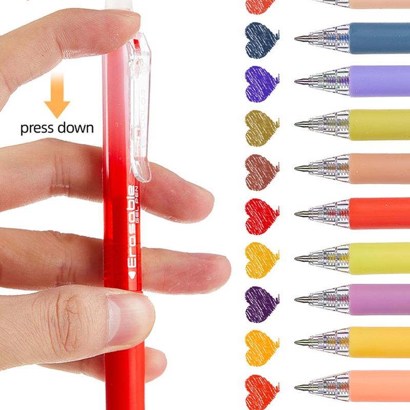 【Christmas Gift】Erasable Color Gel Pen Set, 12/24/36pcs Flexible Thin Head Click Pen, Suitable for Students, Teachers, Artists, Suitable for Drawing, Writing, Planning