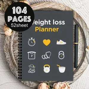 A5 Weight Loss Journal, Daily Activity Tracker, Spiral Binding, Workout Log, Diet Tracking, Home Use, Goal Setting, for Men and Women