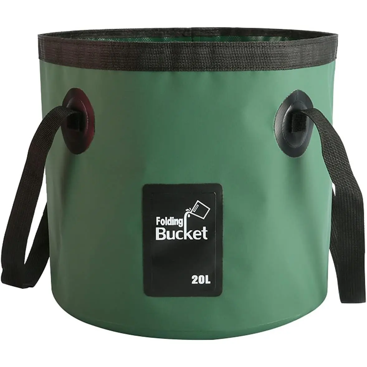 5 Gallon Collapsible Bucket with Handle for Indoor Outdoor | 20L Foldable Water Storage Container for  Washing, Camping, Traveling, Fishing, Hiking, Beach, Gardening, Boating