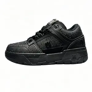 Walking Shoes for Men & Women, Crystal Embellished Chunky Platform Sneakers with Breathable Mesh & Non-Slip Sole, Footwear