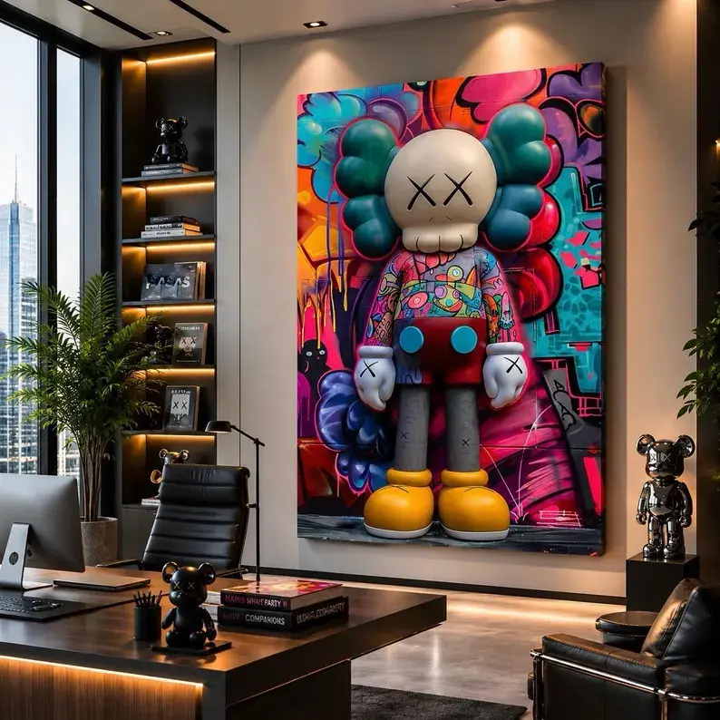 Painting Art Graffiti on Premium Canvas, Hypebeast Prints Home Decor