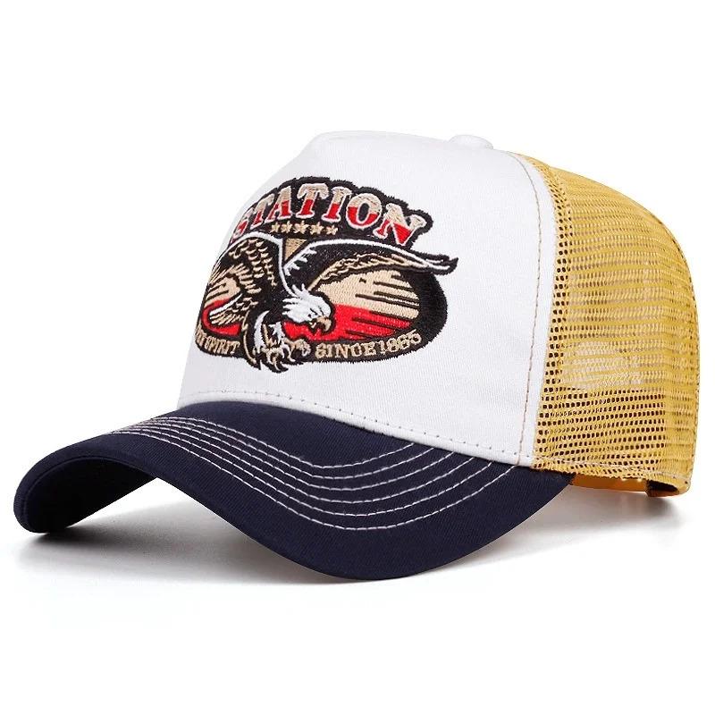 Hot Sale Unisex Summer Fishing Cap Breathable Mesh Trucker Hat Men Women Big Fish Fisherman Sports Snapback Hat Outdoor Cap