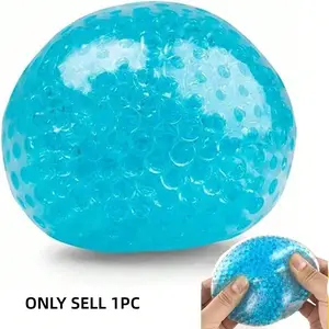 7 Color 7cm Ultra-Fine Bullet Bead Stress Relief Toy, Eco-Friendly Large Beads, Squeeze and Release Grape Ball, Unisex Design, Soft Squishy Fidget