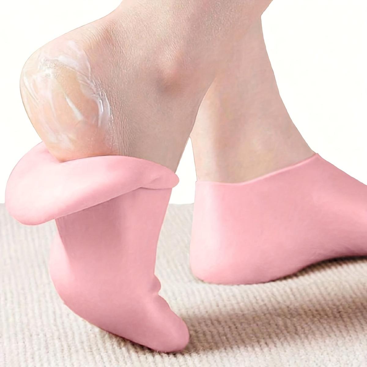 Silicone Socks for Dry Cracked Feet, Women's Moisturizing Socks, Gel Design for Heels and Toes, Daily Use and Healing Support, Hydrating, Moisturizer, Hydrate, Moisture