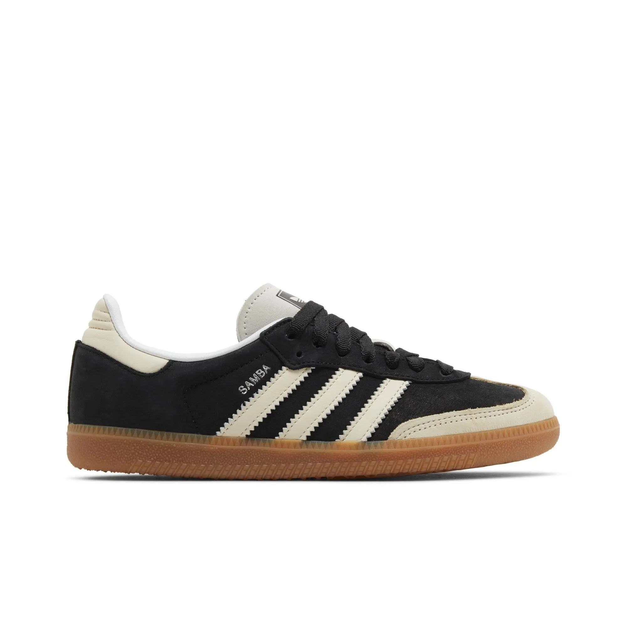 adidas Womens Samba OG 'Black Wonder White' (women's sizes) Core Black/Wonder White/Silver Metallic training-shoes IE5836