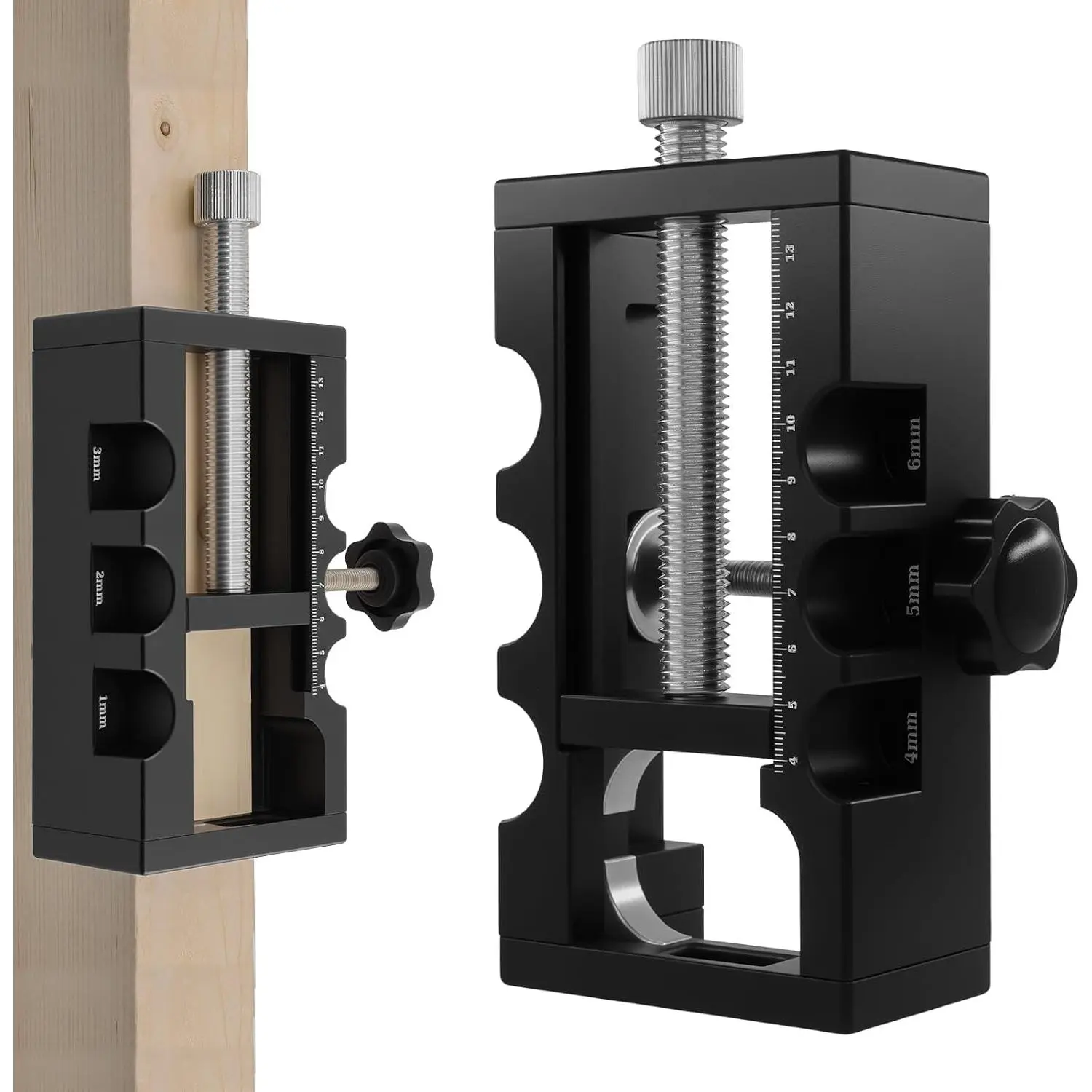Door Hinge Mortise Jig,  Alloy Metric Router Template Kit | Adjustable Hinge Jig Fits 4-13cm Hinges, 1/4" & 5/8" Radius & Square Corners, Quick &  Door Hinge Installation Tool