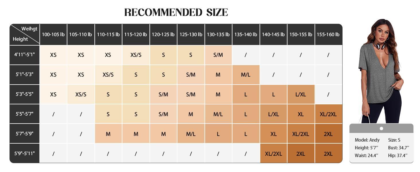 Womens Sexy Deep V Neck T Shirt Short Sleeve Tops Basic Tees Casual Loose Shirts