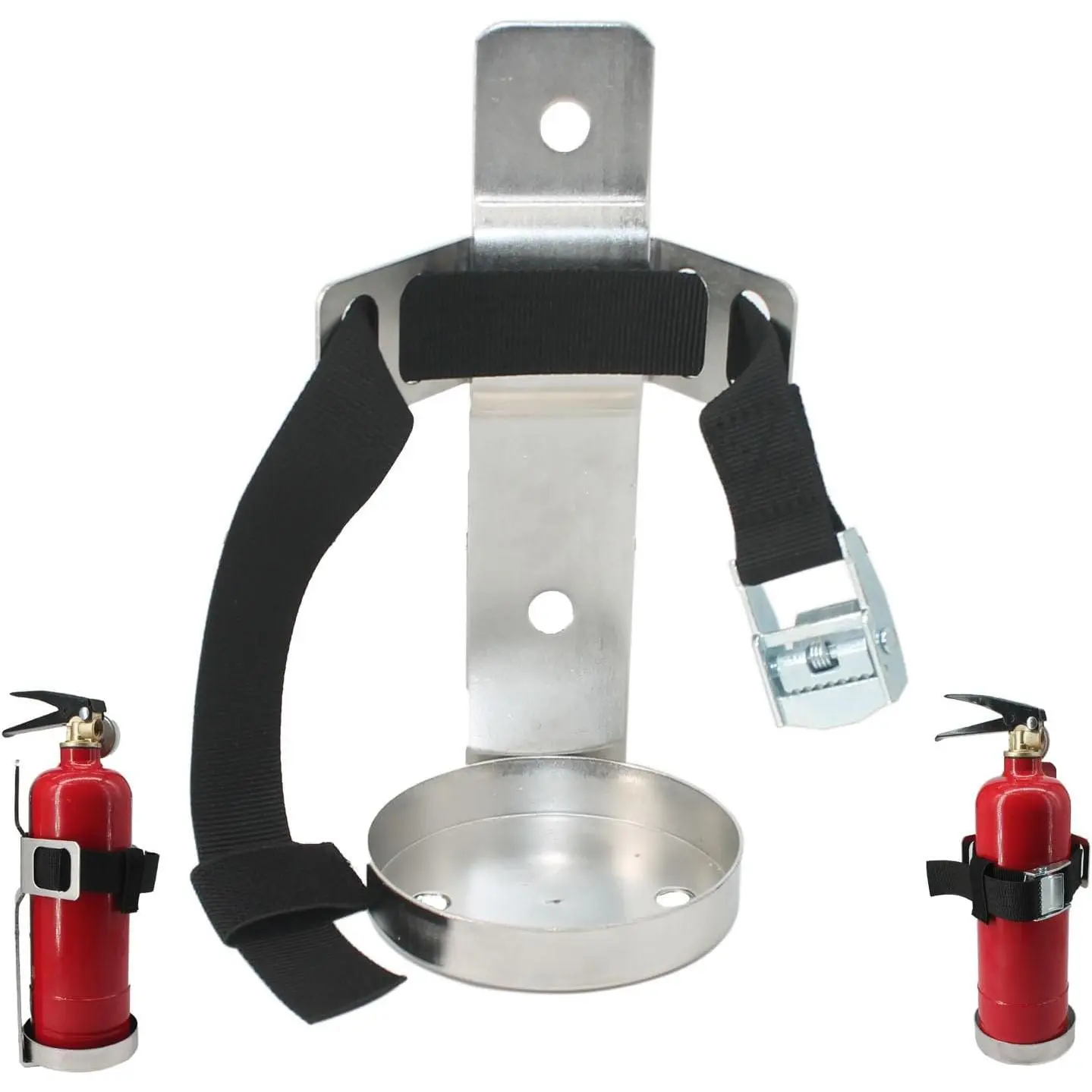 Fire Extinguisher Wall Mount Bracket Holder, Wall Hanging for Home Car RV Truck, Fits 2.5LB Mini Fire Extinguishers, 1Pcs Stainless Steel