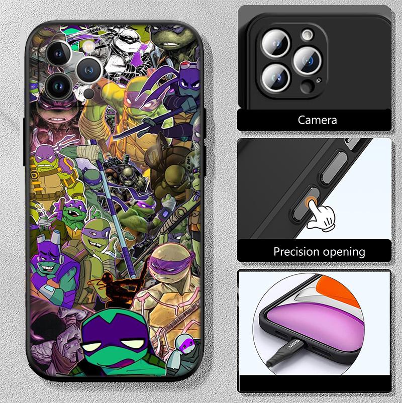 TMNT Themed QE27 Flexible TPU Case for iPhone 17 16 15 14 13 12 11 Pro ProMax Plus Air Ultra Slim Protective Cover