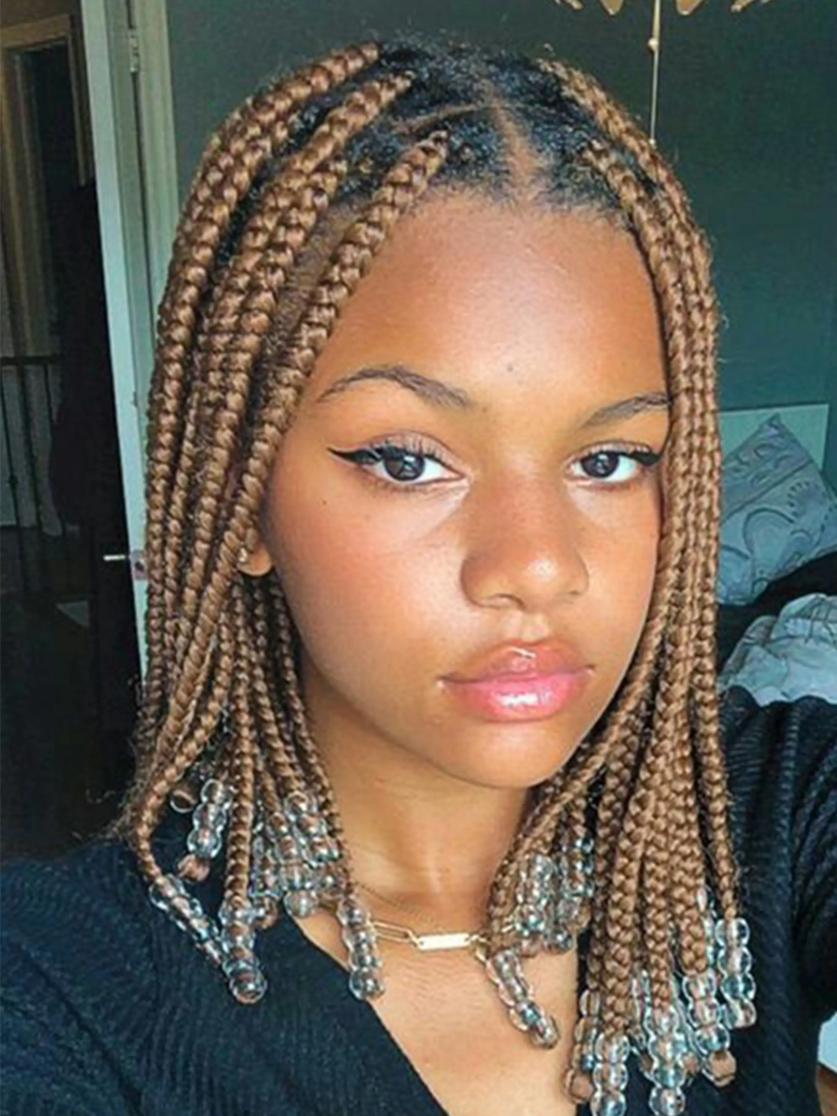 3 Pcs 14 Inch Short Box Braids Crochet Hair Extensions Pre-looped Knotless Box Braids 3X Bohemian Box Braided Braiding Hair Extensions
