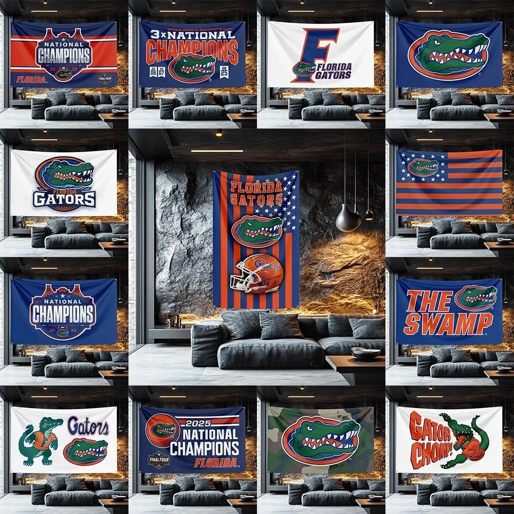 Shiny Durable Tapestries, Simple Chic Tapestries Florida Gators Inspired Film Flag 5x6 FT Polyester Banner For Media Room Wall Decor Movie Lover
