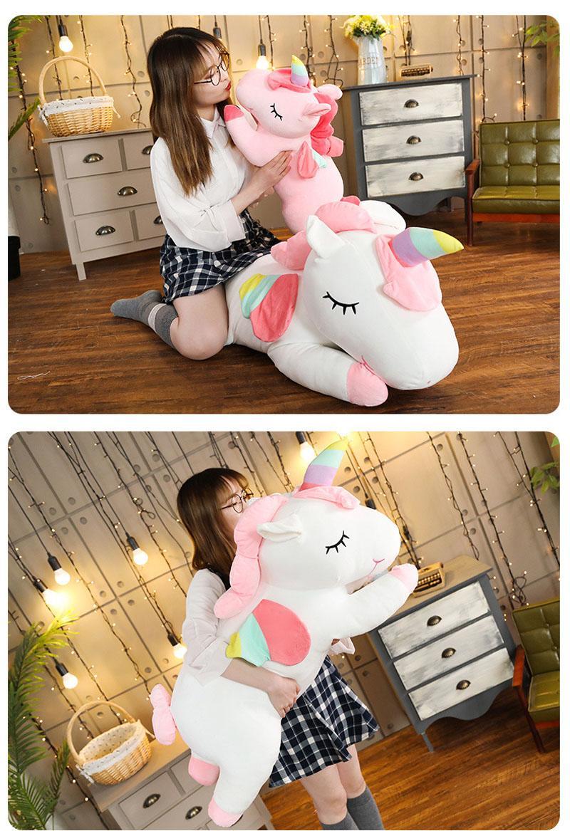 25cm-35CM Kawaii Giant Unicorn Plush Toy Soft Stuffed Unicorn Soft Dolls Animal Horse Toys For Children Pillow Birthday Gifts