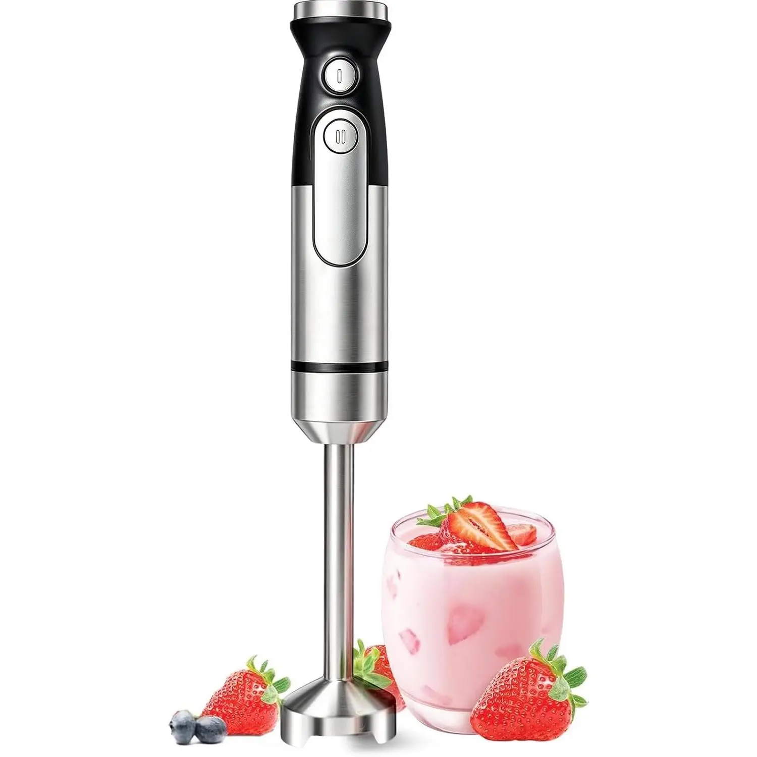 Handblender with Plug,Immersion Blender Handheld, Heavy-Duty Copper , Detachable Stainless  Dishwasher Safe, 2 Modes with Pulse,Infinitely Variable Speed, Space-Saving Design