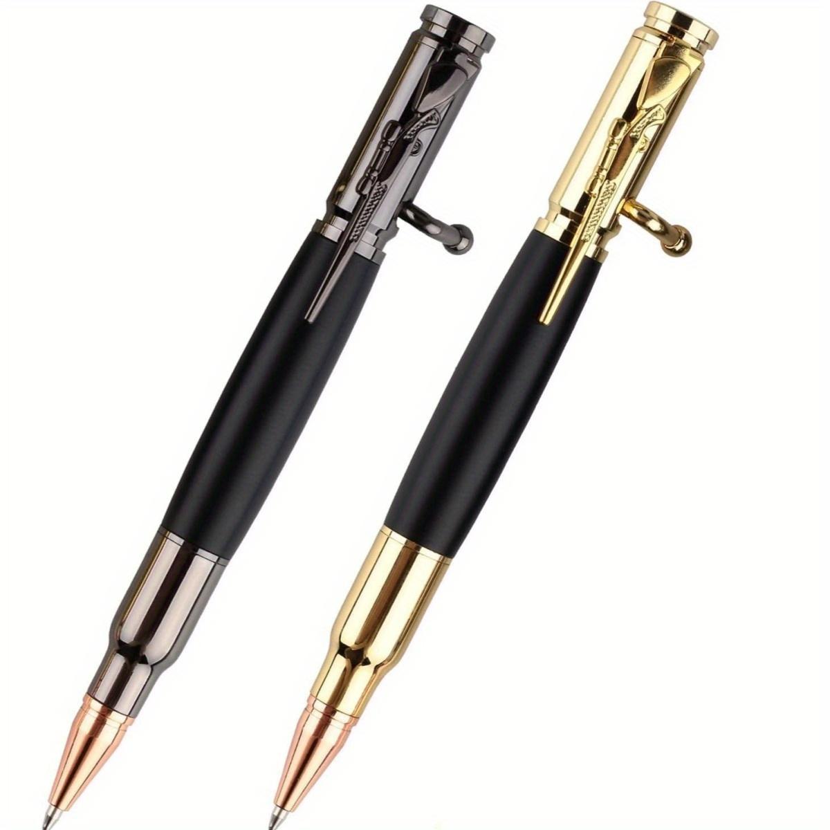 Bolt Action Pen, 3 Counts/set Ballpoint Pen, Writing Pen for Office School Student & Gift for Dad, Boyfriend, Husband, Replaceable Ink Pen, Stationery Tools, Aesthetic Pens, Office School Supplies, Ballpen Set, Specialty Pen, Unique Pens