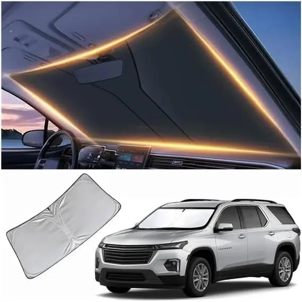Windshield Sun Shade for Chevy Traverse Front Window Shades Cover for 2010-2024 2025 2026 Traverse Windshield Sun Visor Protector Car Accessories