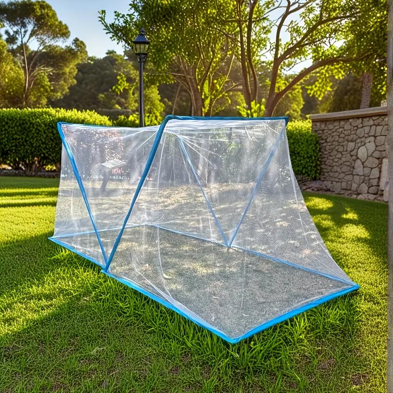 Foldable plant protection tent (with insect-proof net) - arch-shaped greenhouse structure, made of lightweight plastic and fiber rods, easy to assemble, suitable for seedling cultivation, garden and balcony use. Specialized for outdoor plant protection