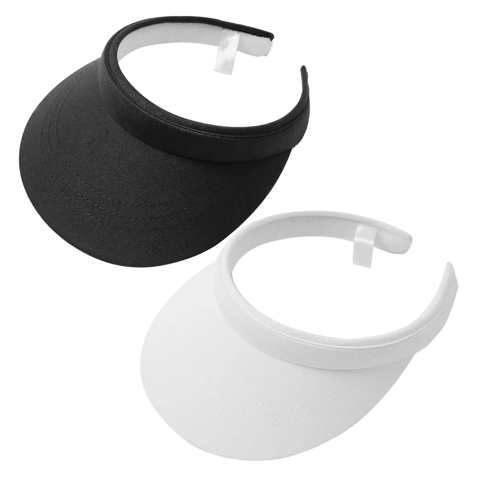 2 Pack Clip-On Visor Sun Hat for Men Women, Adjustable Sport Wide Brim CapGift